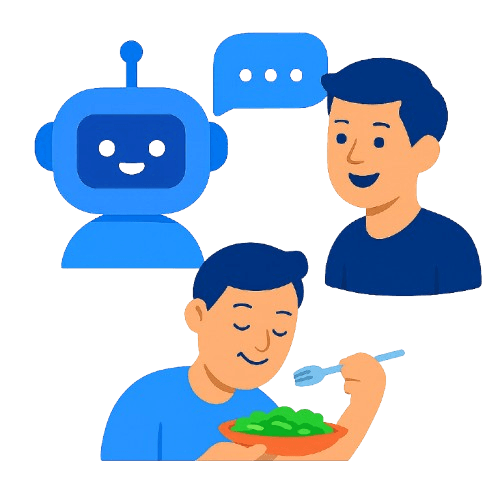 Customer chatting with AI bot